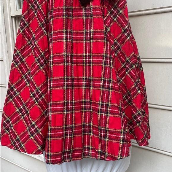 EUC- Bonnie Jean Red and Black Plaid Christmas Dress Size - Picture 4 of 12